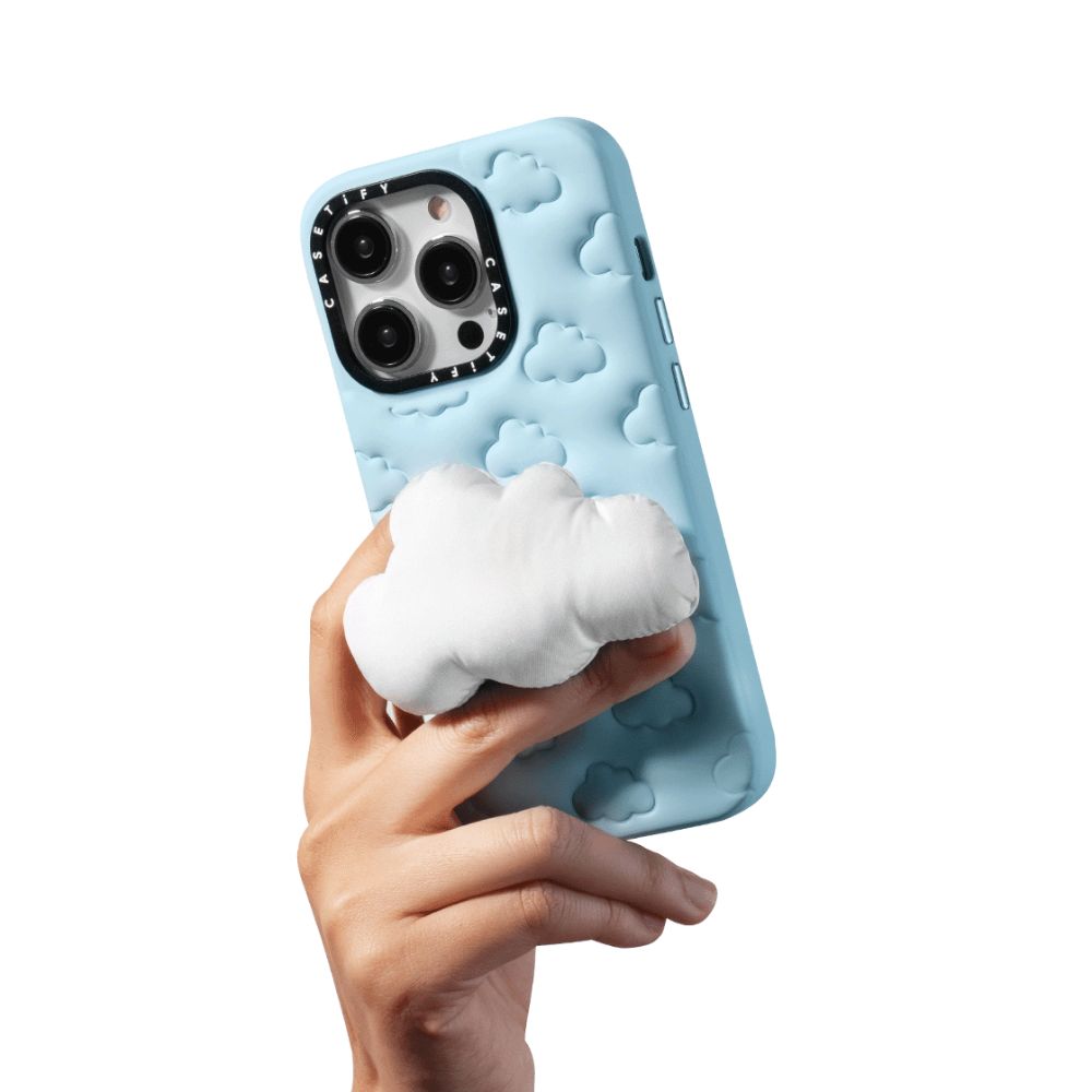 Casetify Grippy Case for iPhone 15 Pro (Marshmallow Cloud Casetify Grippy Case for iPhone 15 Pro (Marshmallow Cloud